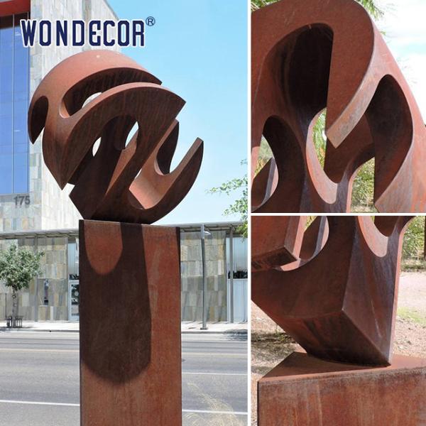 Внешний сад Металлическое искусство Инопланетяне Геометрия Противоустойчивая к погодным условиям Стальная скульптура