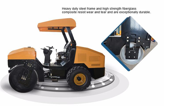 2 Ton Hand Road Roller , Stable Running Diesel Road Roller 30% Grade Ability
