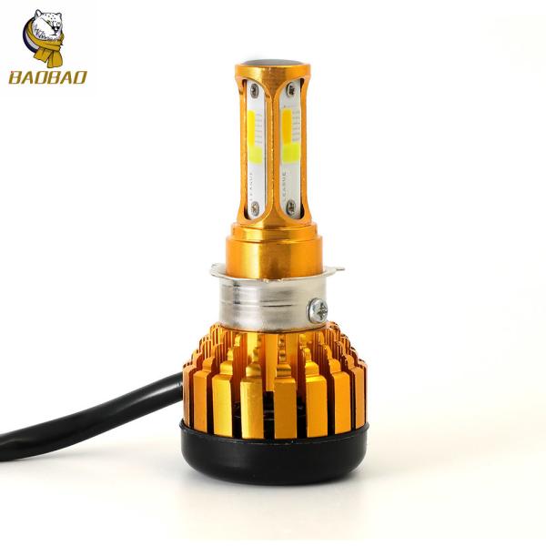 50W White Yellow Flash Universal Motorcycle Mini LED Headlight Bulbs