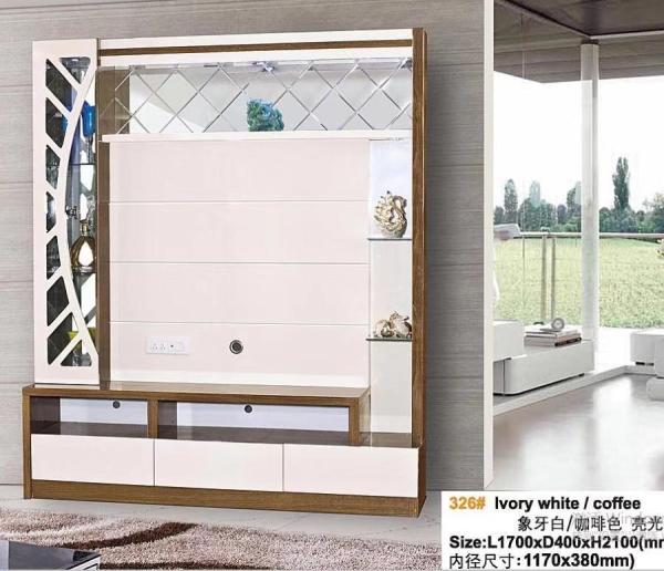 Wall Mounted Automatic TV Lift Cabinet White Hidden Pop Up Fireplace