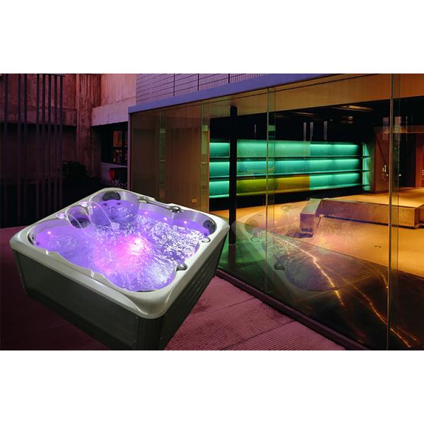 bañera acrílica de 6 personas con 30 chorros, 1900x1900x800mm
