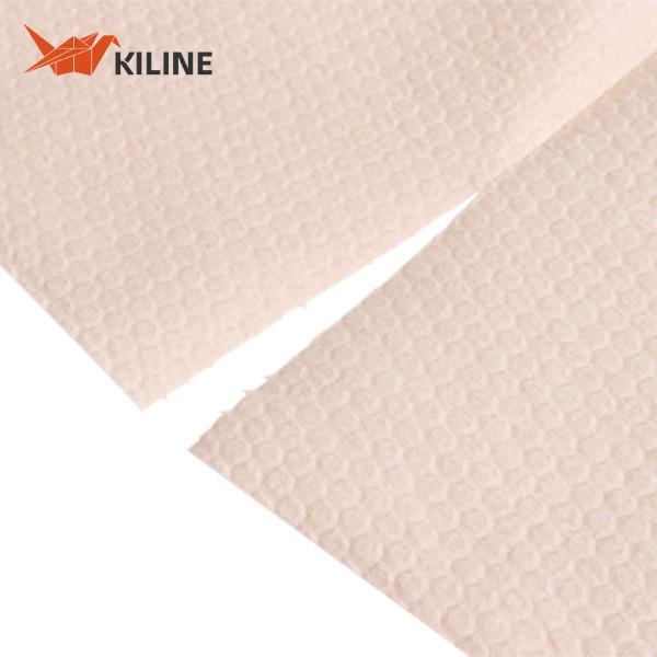 Yellow Disposable Cleaning Cloths 50 Sheets Roll Pulp PP 260x240mm