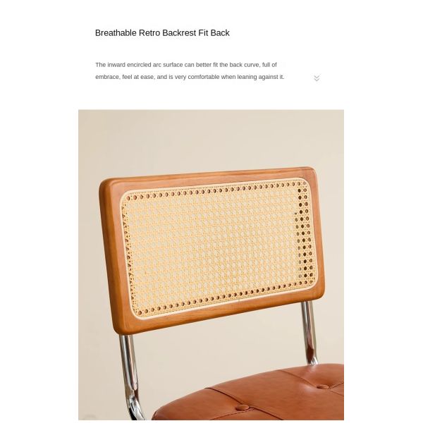 Wholesale Upholstered Dining Room Comfy Armless Chairs Home Seat Kitchen Rattan Dining Chairs With Metal Legs for bar Restaurant