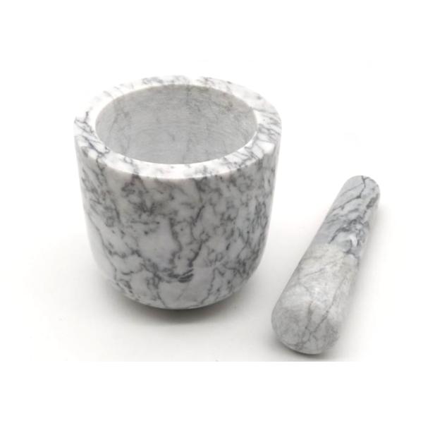 Marble Stone Mortar And Pestle Crush Spices Garlic Herb Spice Grinder