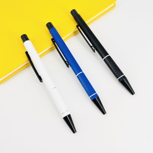 Pluma de punta de aluminio simple de alta gama pintura en aerosol Pluma de bola de escritura lisa