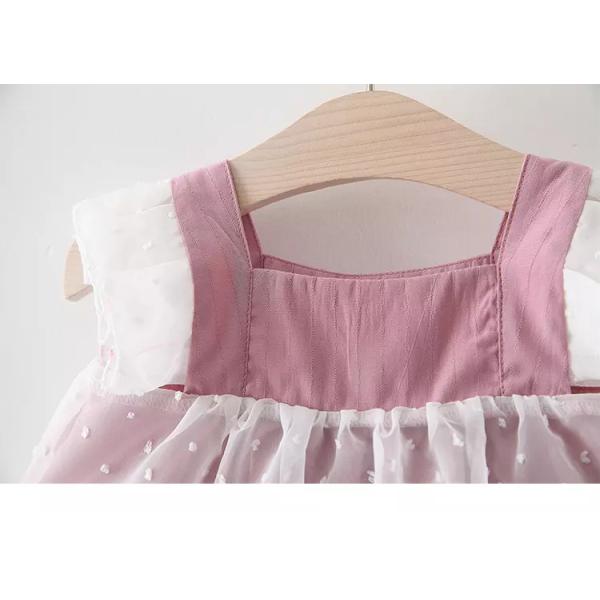 Summer Girls Sweet Children'S Dress Clothing Denim Stitching Princess Dress