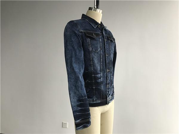 Dark Mottled Wash Mens Denim Jacket And Jeans / Denim Jean Jacket TW76378