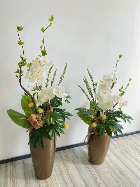 Planta de chão de vaso de pé cria padrão de área comercial de hotel