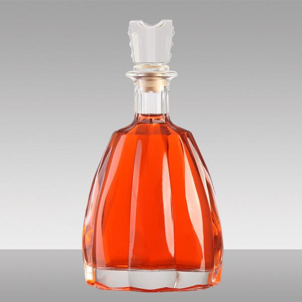 Material do colarinho Garrafa de vidro 500ml 700ml Whisky Brandy para as exigências específicas dos clientes