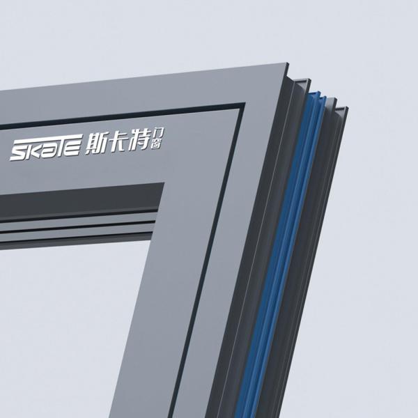 80mm Width Horizontal Opening Aluminum Casement Glass Windows For Commercial Buildings