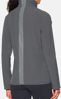 Grey Womens Woven Jacket , Plain Dyed Womens Full Zip Jacket OEM Design
