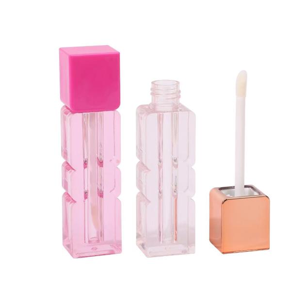 Tubo irregular de esmalte labial de 3,5 ml con cepillo de varios colores