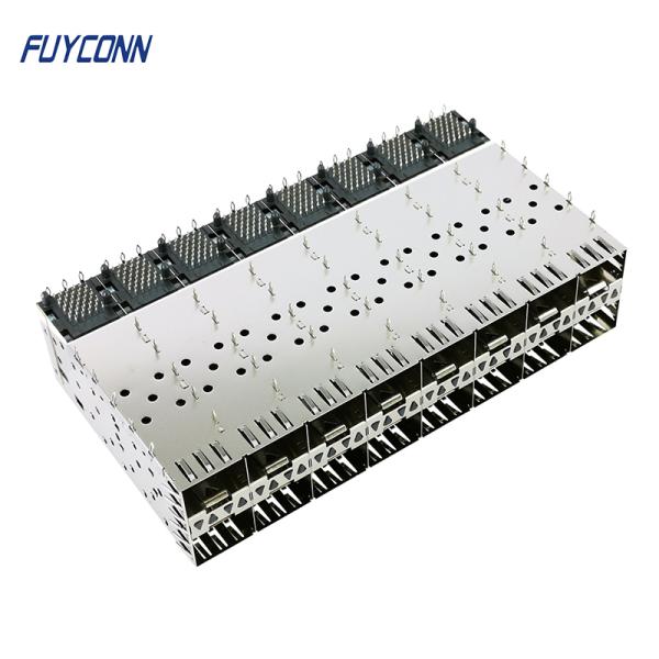 320pin 2x8 Ports SFP Connector Female Press-Fit with Light