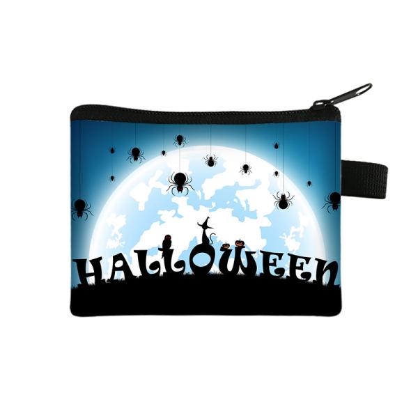 2024 Halloween Cartoon Purse Children's Portable Small Wallet with Printed Design