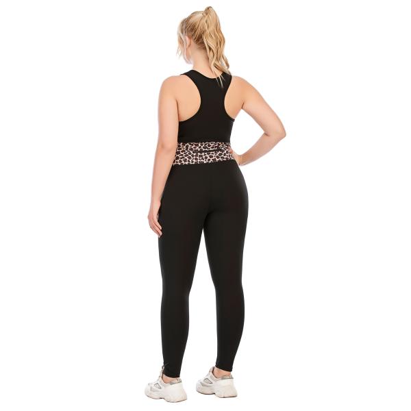 Anti UV Women's Plus Size Sportswear High Waist Matching Sports Bra And Leggings