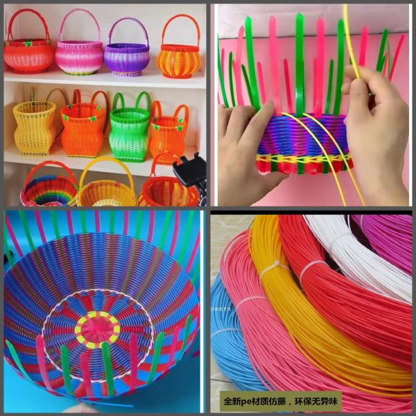 Wicker Rattan Extrusion Machine Production Line PP Plastic Two Colors