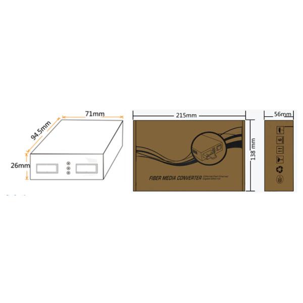 10/100/1000M SFP LC SC Fast Gigabit Fiber Optic Media Converter DYS-GAS-2 Media Converter