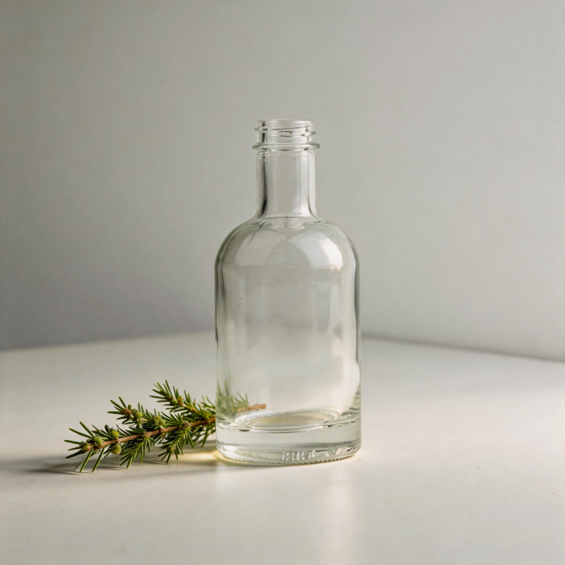 Flint Liquor Screw Top Glass Bottle For Gin 200ml 300g CY-751B