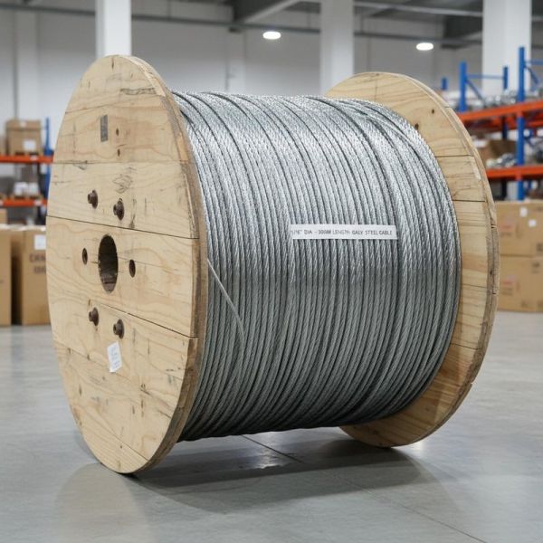 Galvanized Steel Aircraft Cable 1/16 Diameter 3000m Length with 1770 MPa Tensile Strength for Safety Protection