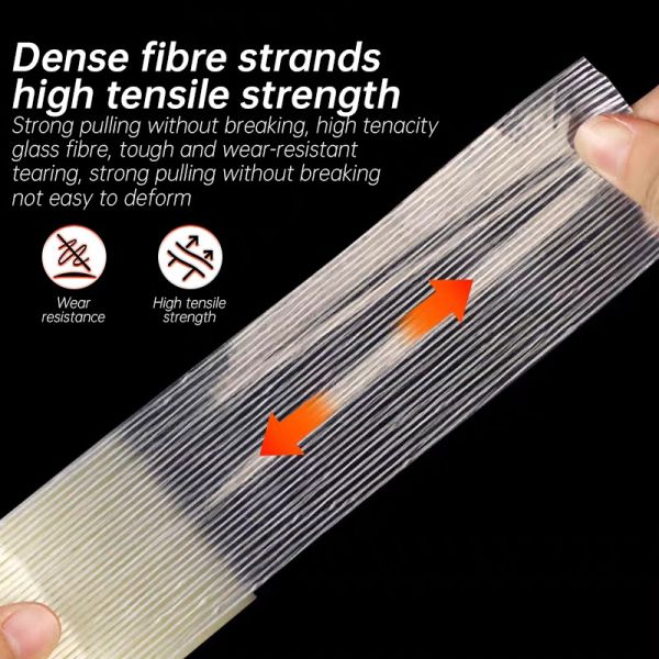 Heavy Duty Single Sided Fiberglass Filament Packing Tape Heat-Resistant Acrylic Adhesive Self Hot Melt Strong Filament Tape