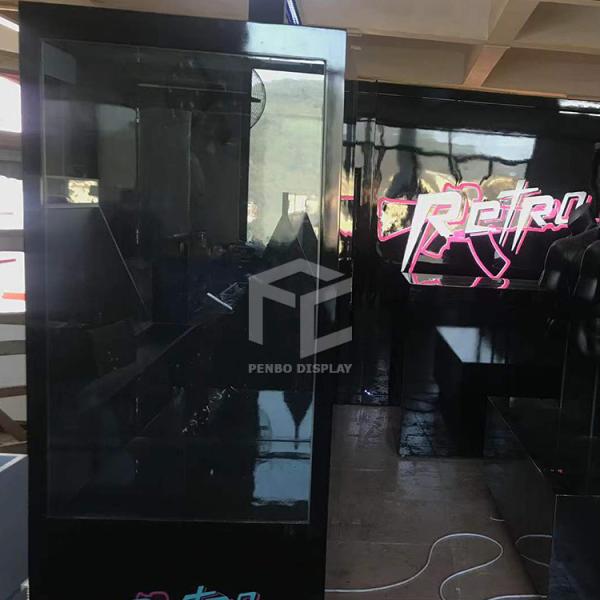 Powder coated Clothing Shop Display Furniture Dress Display Backdrop Stand With Shelves