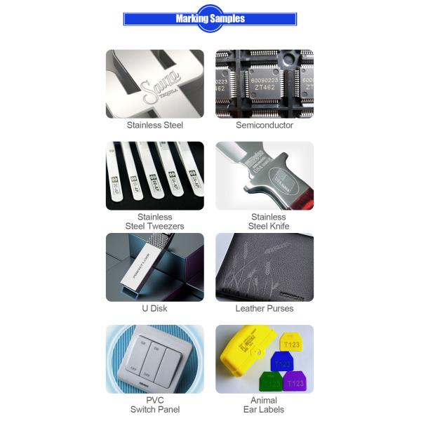 20W 30W 50W CNC Fiber Laser Marking Machine For Metal Carbon Stainless Steel Aluminum