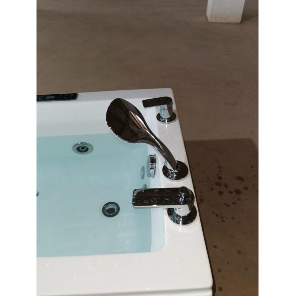 Customized 1500mm Corner Acrylic Hydro Massage Bathtub for 2 Person Luxurious Design