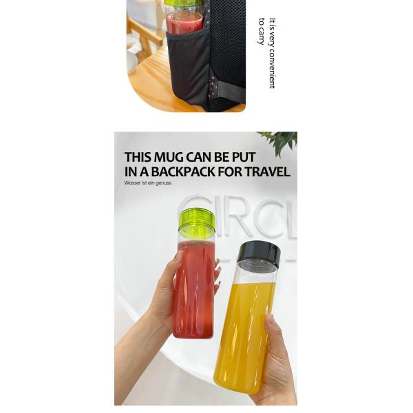 Recycled Portable Eco Friendly RPET Water Bottles 600ml Plastic Water Bottle Personalised Environmental ProtectionWith GRS Certification