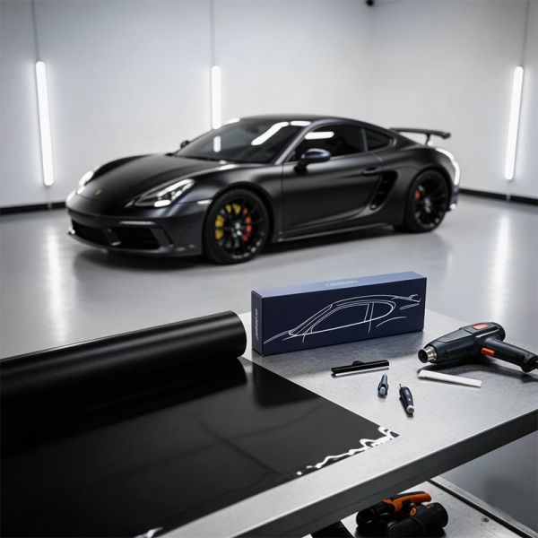 Scratch Resistant Ceramic Black Wrap Smooth Matte Finish Vinyl Wrap With Self Healing Technology