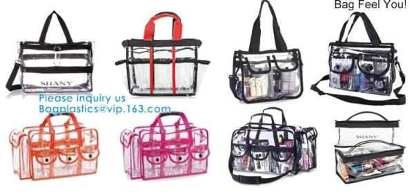 Adjustable Shoulder Strap and Zippered Top, Stadium Security Travel & Gym Clear Bag, Perfect for Work, School