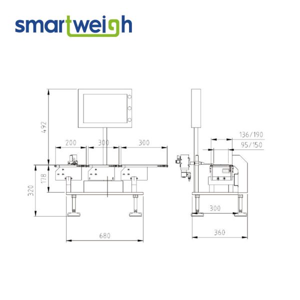 Automatic Dynamic Belt Conveyor Checkweigher Scales For Food Production Line