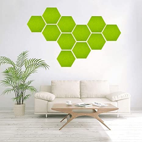 Green Eco Friendly PET Acoustic Foam For Classroom Decoration