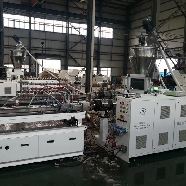 Shenzhen HYPET One Step PE WPC Decking Making Extrusion Machine Line /WPC Co Extrusion Production Line Manufacturer
