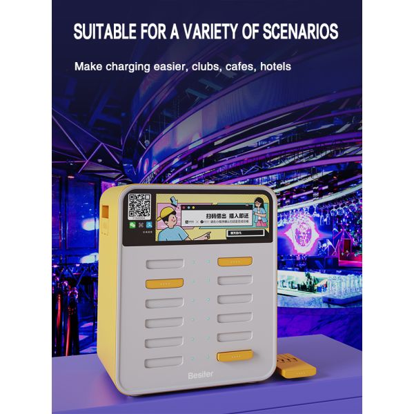 12 Slot Shared Power Bank Rental Station 5000mAh Powerbank Docking Station