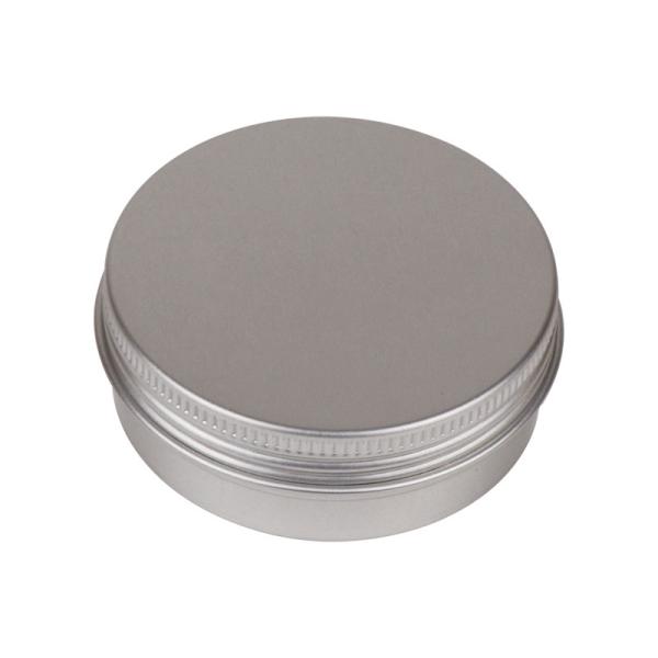 Natural Color Aluminium Cosmetic Tins 80g 2.8 OZ Cosmetic Jars With Lids