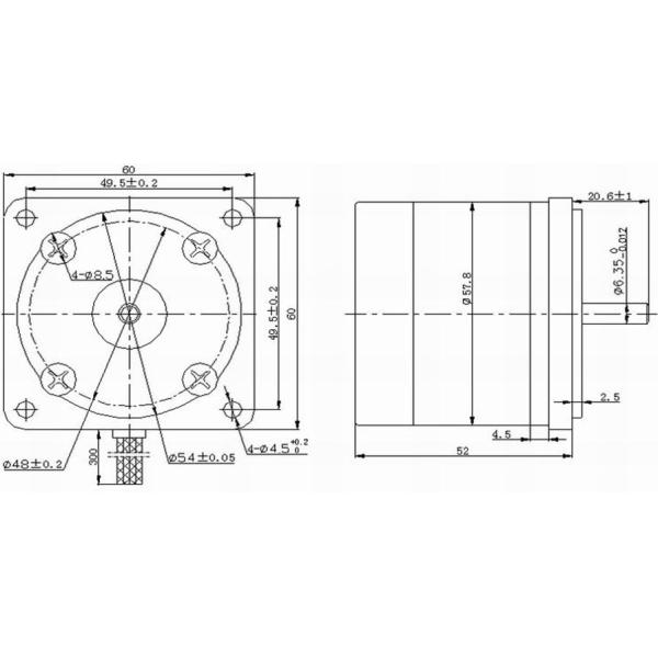 мотора Dc высокого числа оборотов 24v 2300Rpm вращающий момент безщеточного высокий