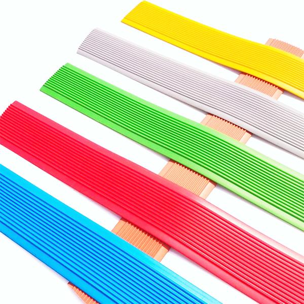 Stair Edge Protection with Anti-slip Plastic Stair Treads and Rubber Edge Protector