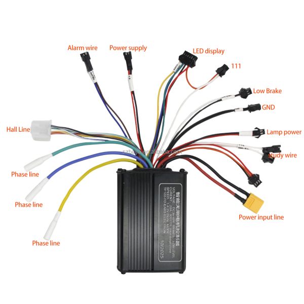 Kit de conversion pour vélo électrique avec moteur sans balais 48V20A TF-100+Câble/Kit d'affichage en mode unique pour accessoires de scooter Kugoo/Kukirin M4