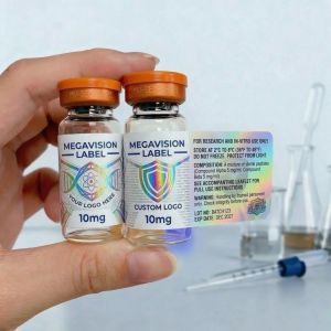 Custom 3ml 5ml 10ml Peptide Vial Labels for Research Use Only Waterproof Vinyl Sticker for Glass Bottle Lab