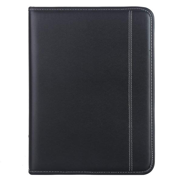 Black PU Leather Business Portfolio For Business Travel / Daily Use
