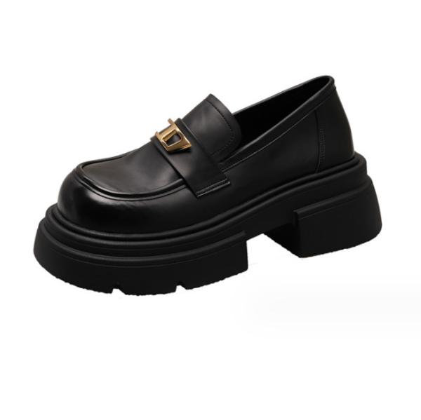 Casual School Leather Shoes Thick Soled Uniform Leather Shoes For Girls