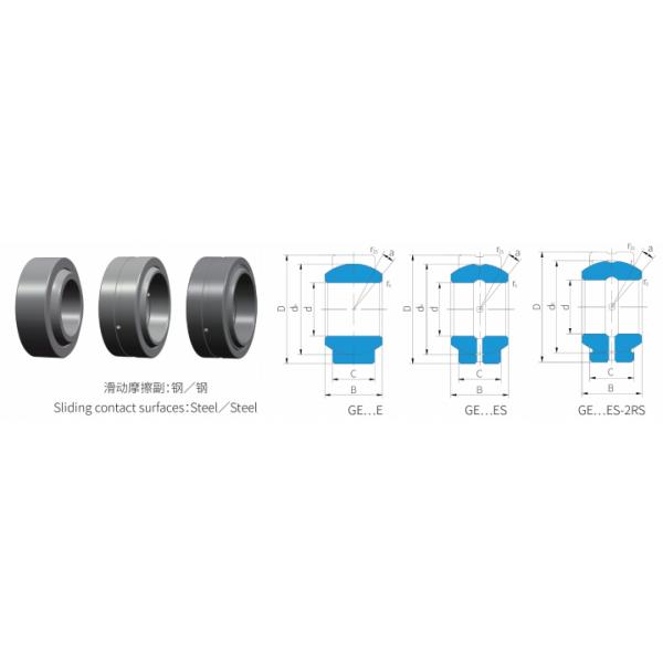 GE90ES 2RS Spherical Plain Shaft Bearing