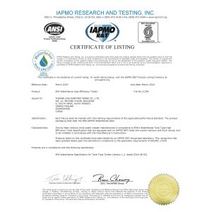 Foshan OVC Sanitary Ware Co., Ltd Сертификации