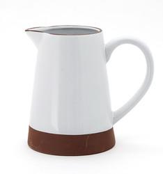 White Ceramic Water Pitcher With Lid Custom Coffee Water Milk Pitcher Multicolored Manufacturing Jugs