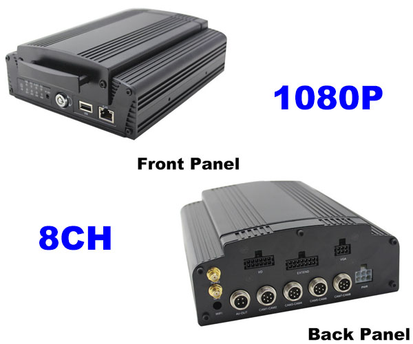 8CH FULL HD 1080P Hybrid DVR Car Mobile DVR 4G Real Time Recording