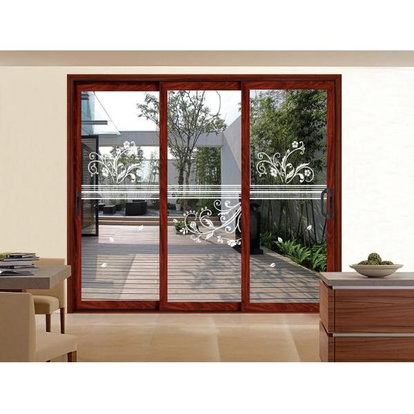 Porte coulissante à profil en aluminium robuste personnalisable avec verre trempé