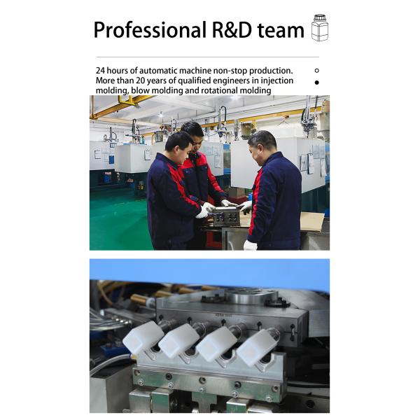 Квадратная пустая бутылка с лабораторным реагентом из HDPE из пластика 125 мл