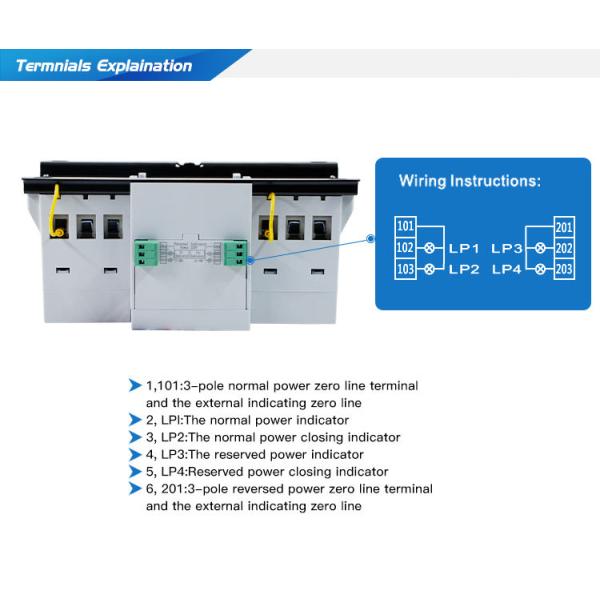 Automatic Transfer Switch Generator ATS Supplier 63A Dual Power Automatic Transfer Switch Automatic Changeover Switch 400V 3P