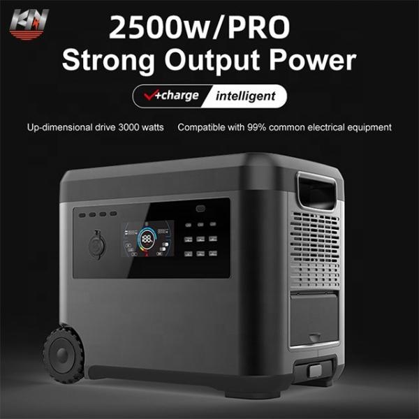 2500 W Phone Charge Wireless Energy Storage Battery / Outdoor 3000W D5 2000W Portable 2000Wh Power Station with Solar Panel