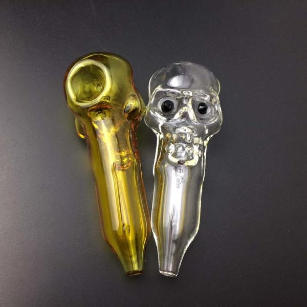 Cartoon Cool Design Yellow Hookahs Smoking Handy Pipe Straight Tube OEM / ODM Available